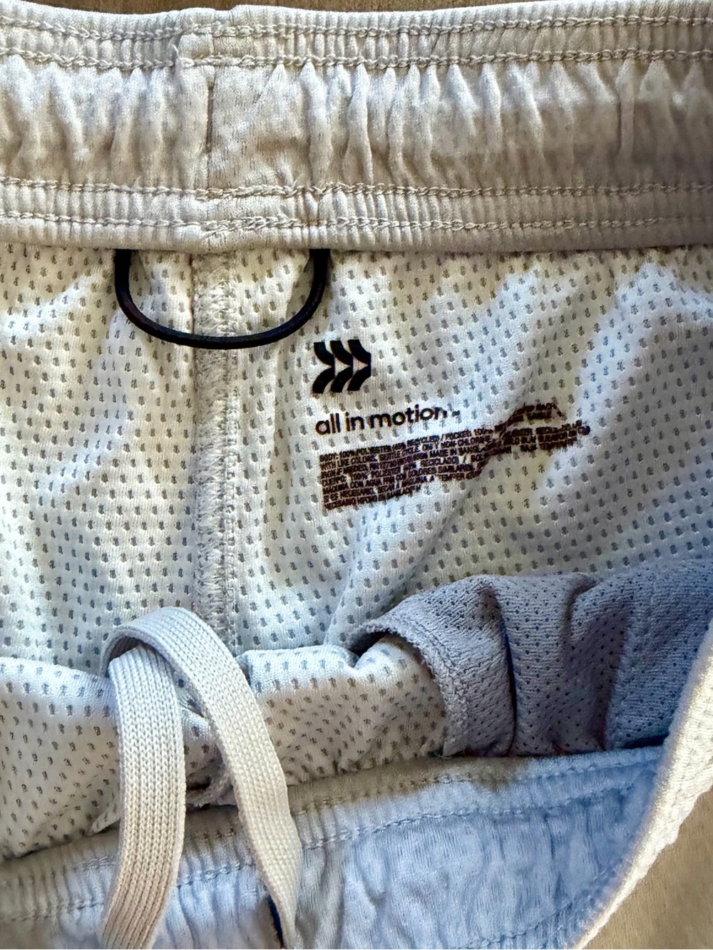 All In Motion Active Gray Drawstring Training Shorts with Pockets - Picture 6 of 12